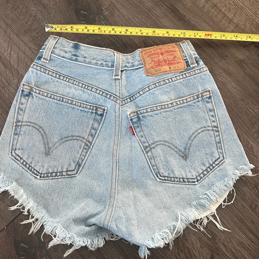 Vintage Levi's Blue Jean Shorts Distressed Raw Hem